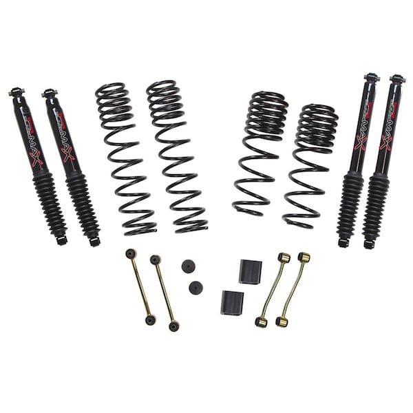 Superjock 2 - 2.5 in. Non-Rubicon Model Coil Spring Lift Kit with Black MAX Shocks SU361176 - main